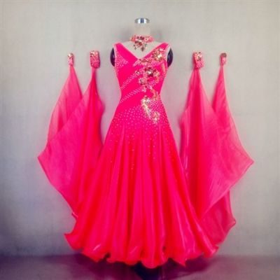 スタンダード（モダン）ドレス：ピンク系（桃色） 社交ダンスドレス
